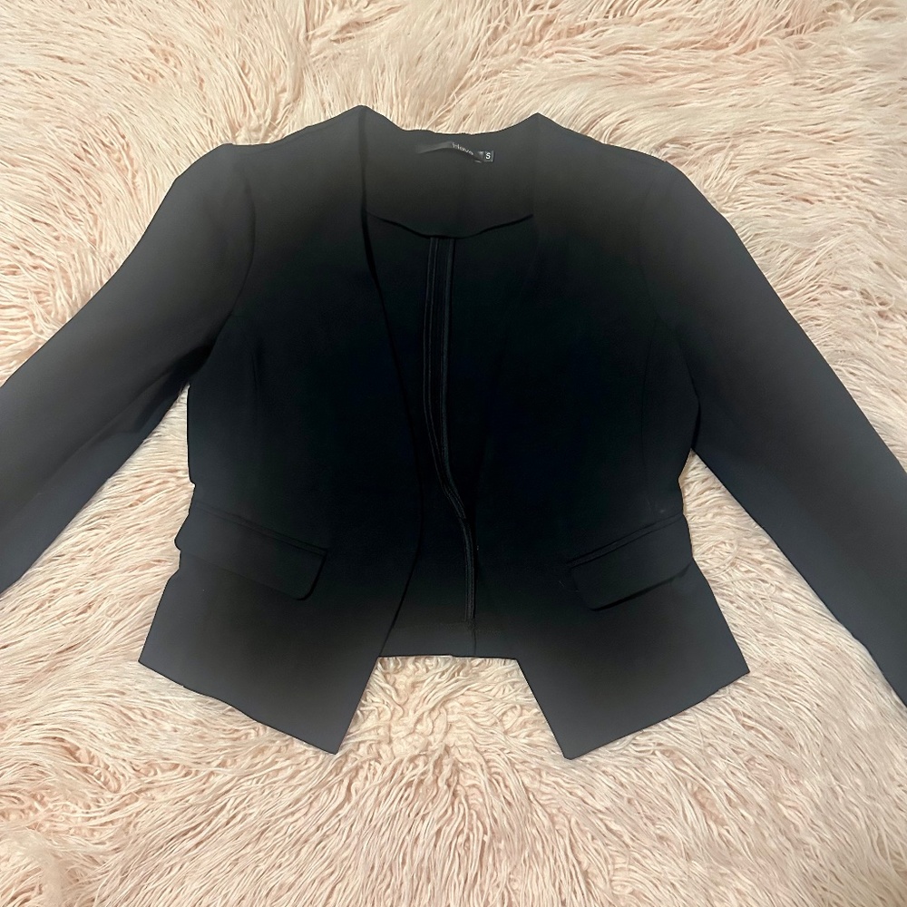 Waist length black blazer